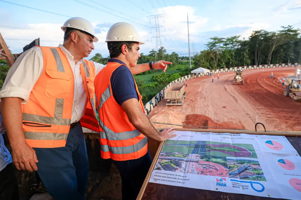 Governo do Pará inspeciona obra de novo viaduto da BR-316 2 Governo do Pará inspeciona obra de novo viaduto da BR-316