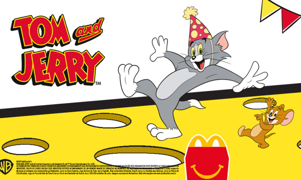 McDonald’s celebra 85 anos de Tom & Jerry com coleção especial no McLanche Feliz