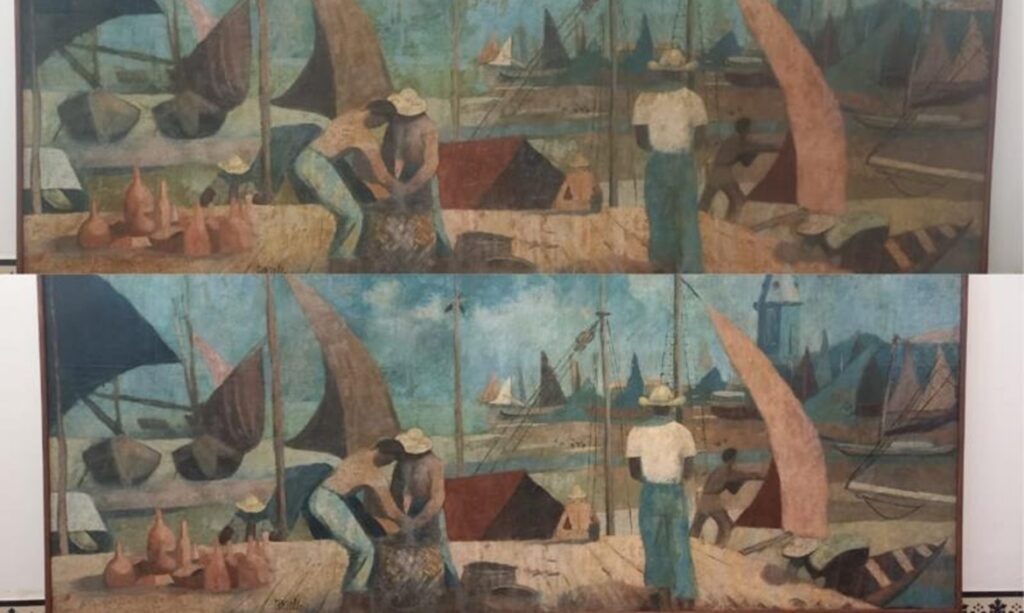 Museu de Arte de Belém expõe obra restaurada “Ver-o-Peso III” de Benedicto Mello