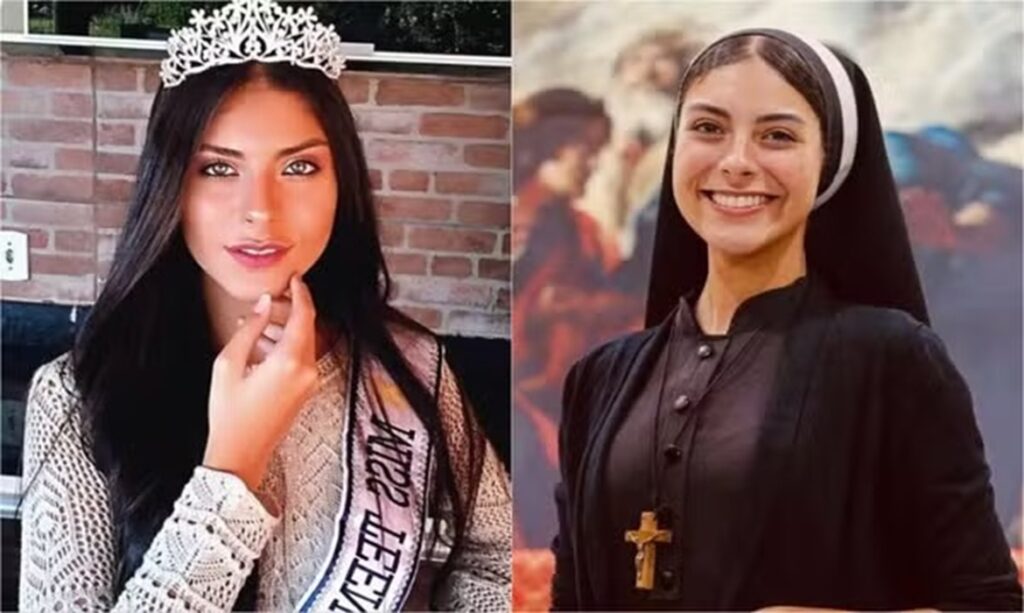 De miss a missionária: freira que viralizou vendendo terços em bar de Goiânia já foi modelo