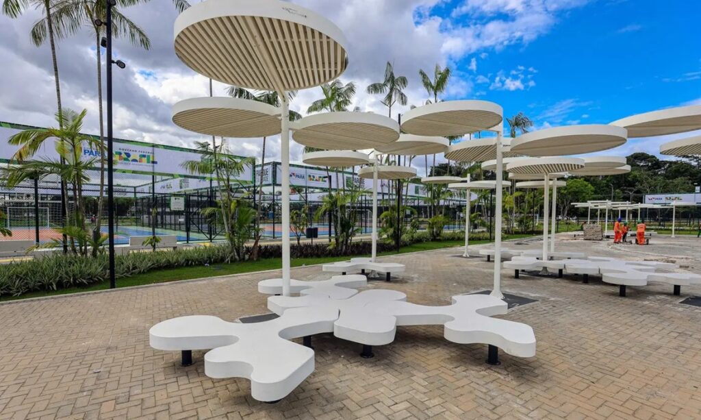 Parque da Cidade ganha bancos “que não esquentam” em tecnologia pioneira para o clima amazônico