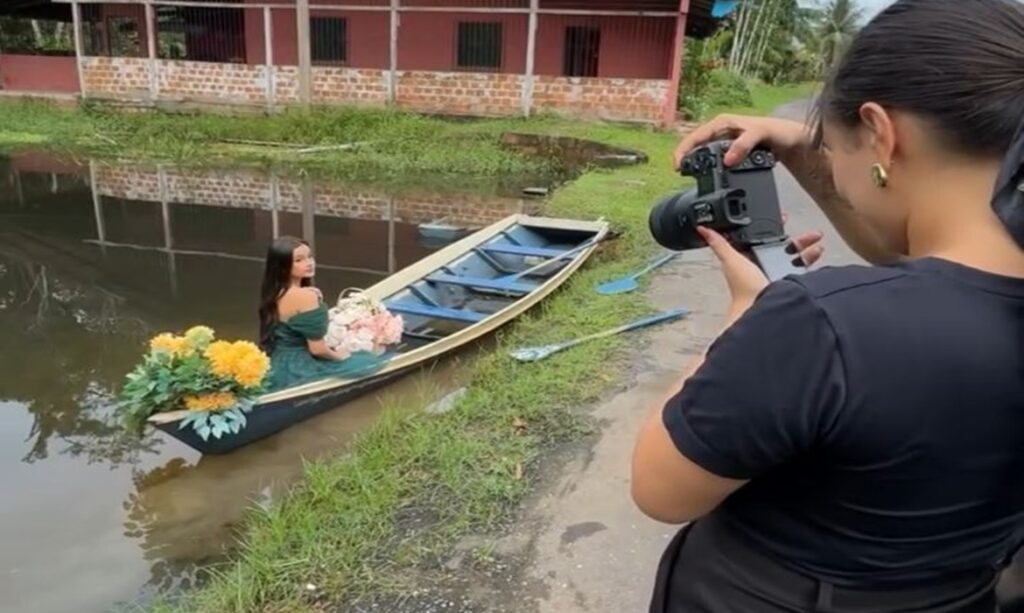 Ensaio fotográfico em igarapé de Santa Izabel do Pará conquista as redes sociais