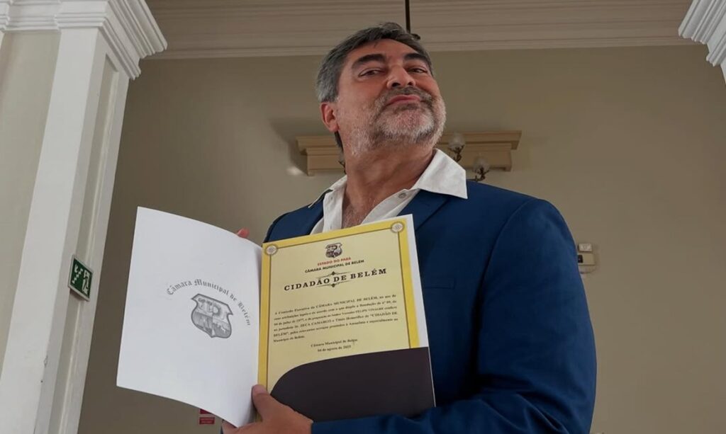 Zeca Camargo recebe título de Cidadão de Belém em cerimônia simbólica 1 Zeca Camargo recebe título de Cidadão de Belém em cerimônia simbólica