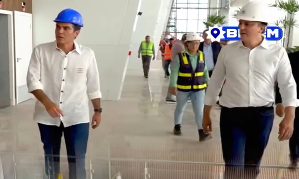 Helder e Ministro da Educação visitam obras do Parque da Cidade para a COP 30