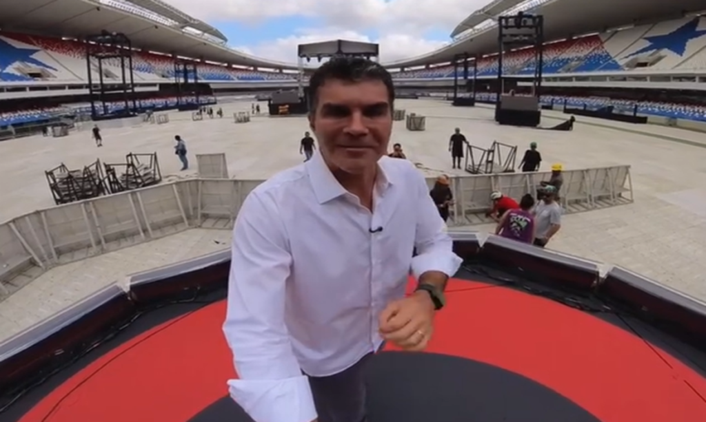 Helder mostra detalhes finais do palco do Global Citizen Festival: Amazônia