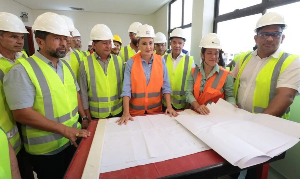 Vice-Governadora Hana Ghassan vistoria obra do Hospital Materno Infantil de Santarém e anuncia investimentos em saúde