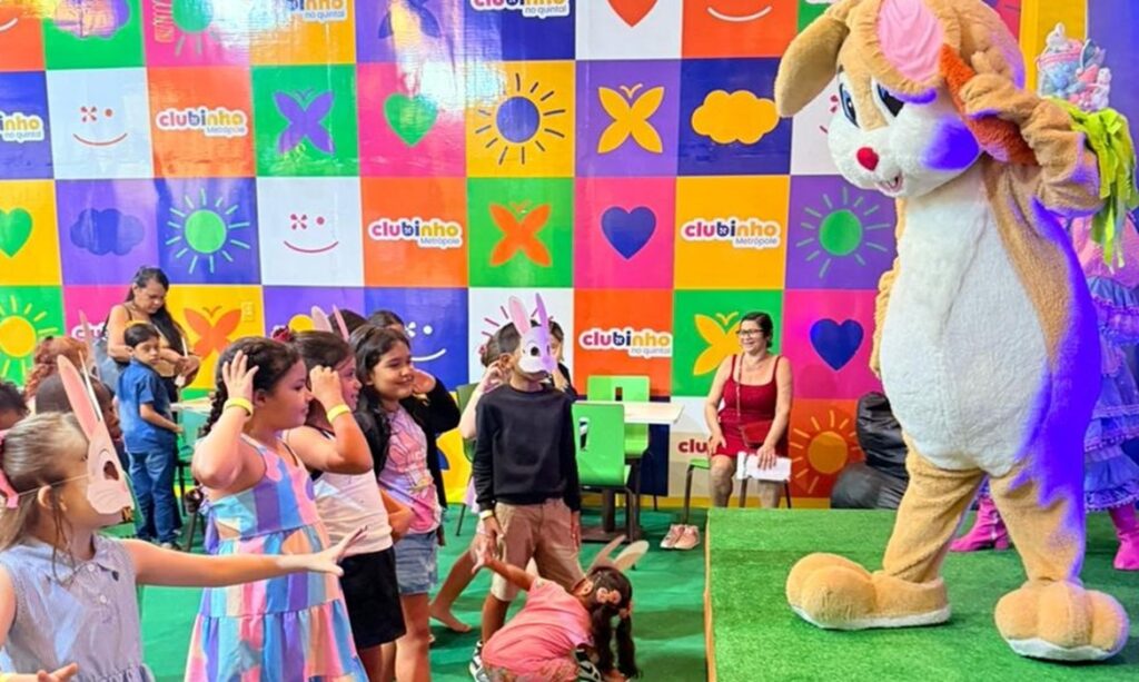 Shopping Metrópole Ananindeua promove programação de Páscoa com atividades educativas e recreativas no Clubinho