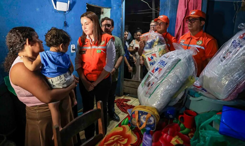 Governadora Hana monitora ações sobre assistência a famílias afetadas pelas chuvas em Ananindeua