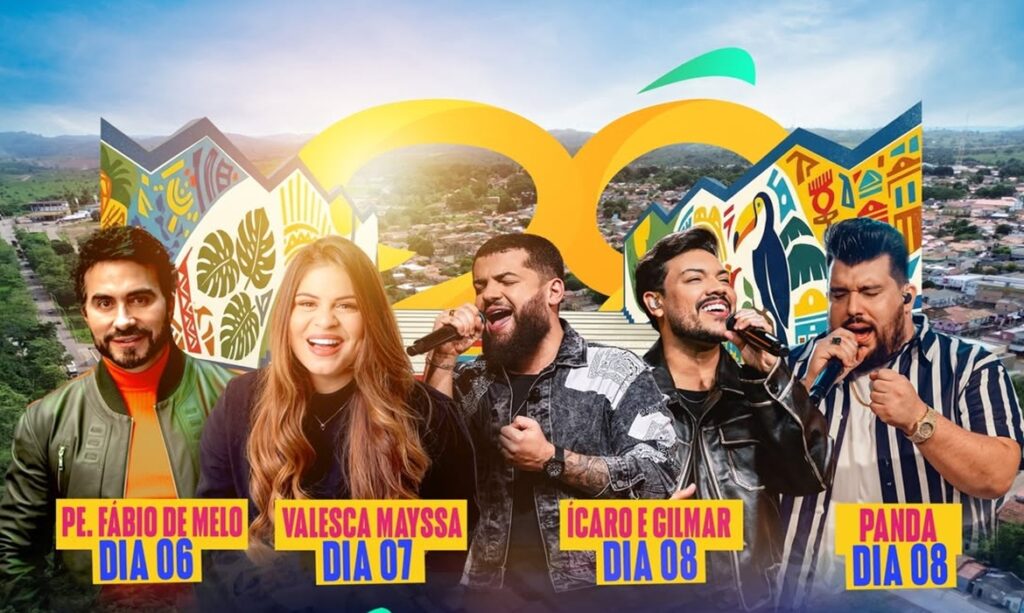 Curionópolis anuncia shows nacionais para celebrar 38 anos do município