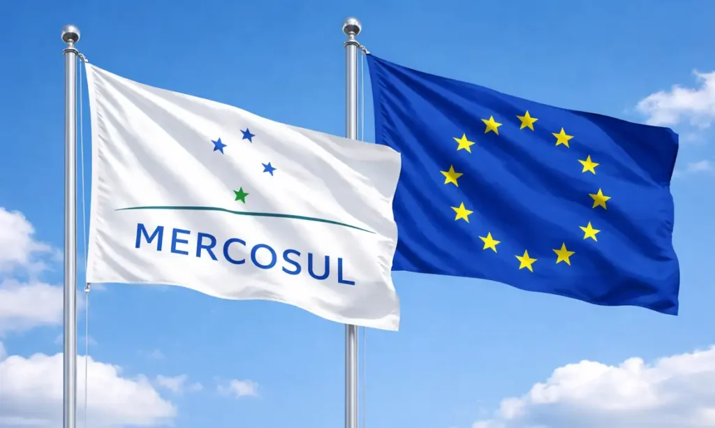 Acordo Mercosul-União Europeia entra em vigor após 26 anos e zera tarifas para 80% das exportações brasileiras