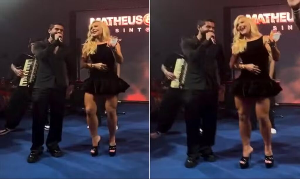 Zé Felipe canta música romântica para Virginia durante apresentação