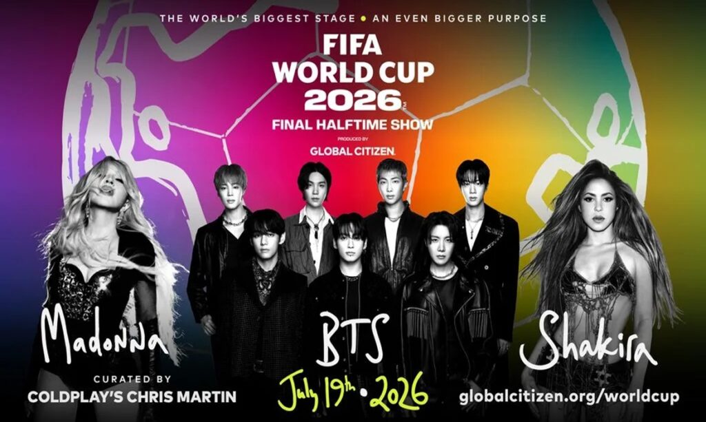 Madonna, Shakira e BTS são confirmados no show do intervalo da Copa de 2026 4 Madonna, Shakira e BTS são confirmados no show do intervalo da Copa de 2026