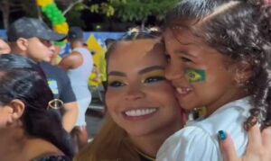 Prefeita Patrícia destaca união da população de Marituba durante estreia da Seleção Brasileira