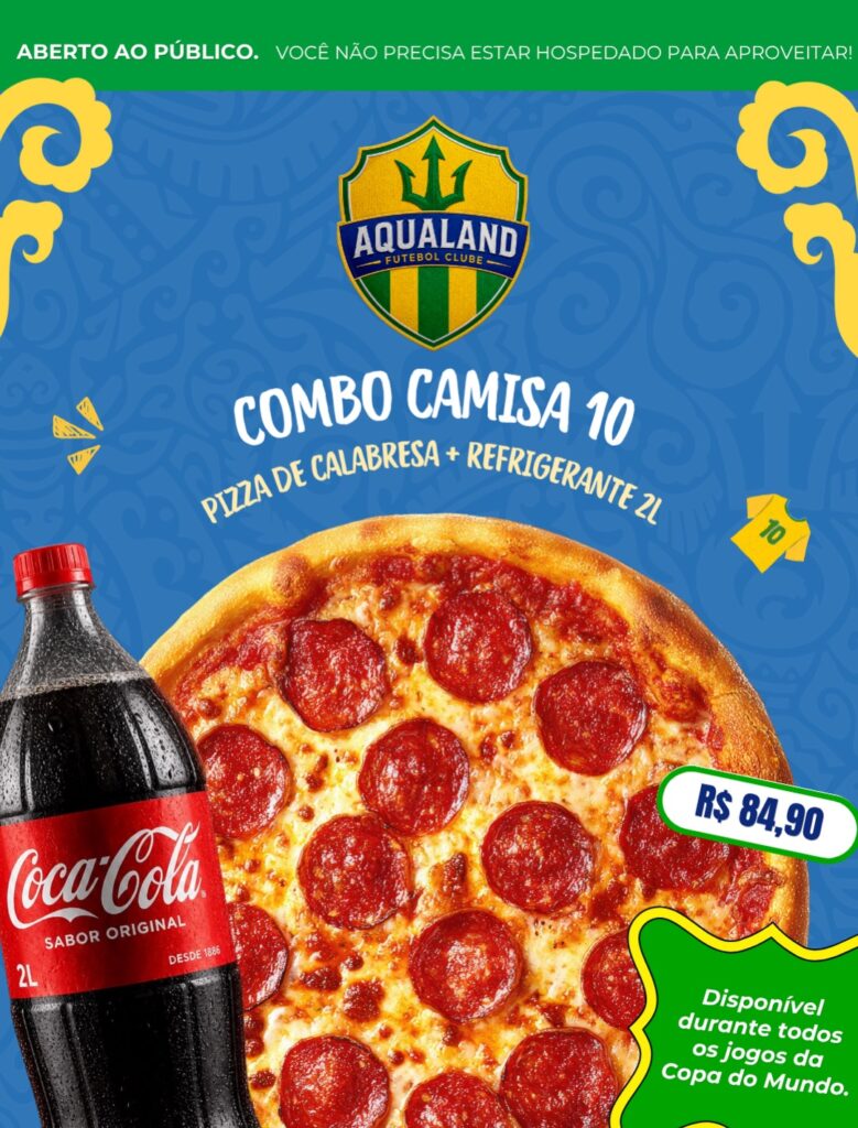 Aqualand lança combos especiais para transmissão dos jogos da Copa em Salinópolis