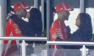 Lewis Hamilton e Kim Kardashian são vistos aos beijos pela primeira vez após assumirem namoro em Mônaco