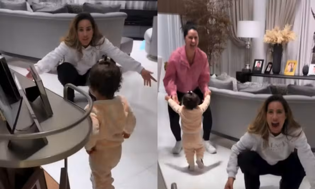 Wanessa Camargo é "deixada no vácuo" pela irmã Clara, de um ano, e reação diverte Graciele Lacerda