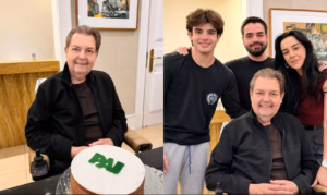 João Silva homenageia Faustão no Dia dos Pais ao lado dos irmãos: "Grato por ter você aqui comigo"