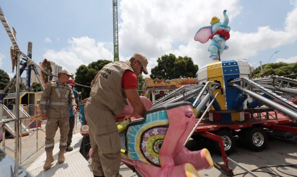 Corpo de Bombeiros solicita ajustes em brinquedos do Parque ITA antes da abertura em Belém