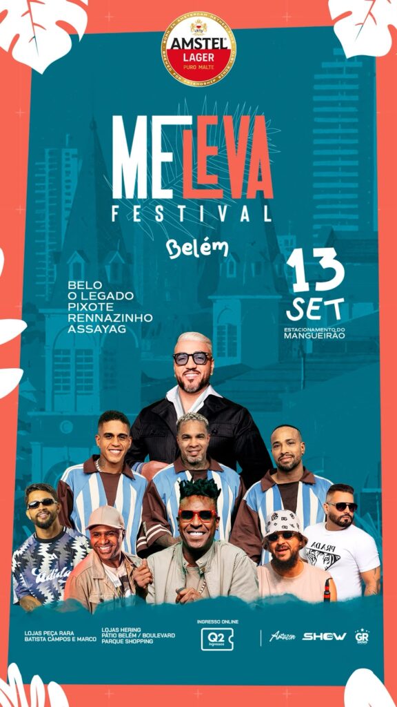 Me Leva Festival Belém acontece neste domingo (13) com Belo, Pixote, O Legado e Rennanzinho no Estacionamento do Mangueirão 2 Me Leva Festival Belém acontece neste domingo (13) com Belo, Pixote, O Legado e Rennanzinho no Estacionamento do Mangueirão